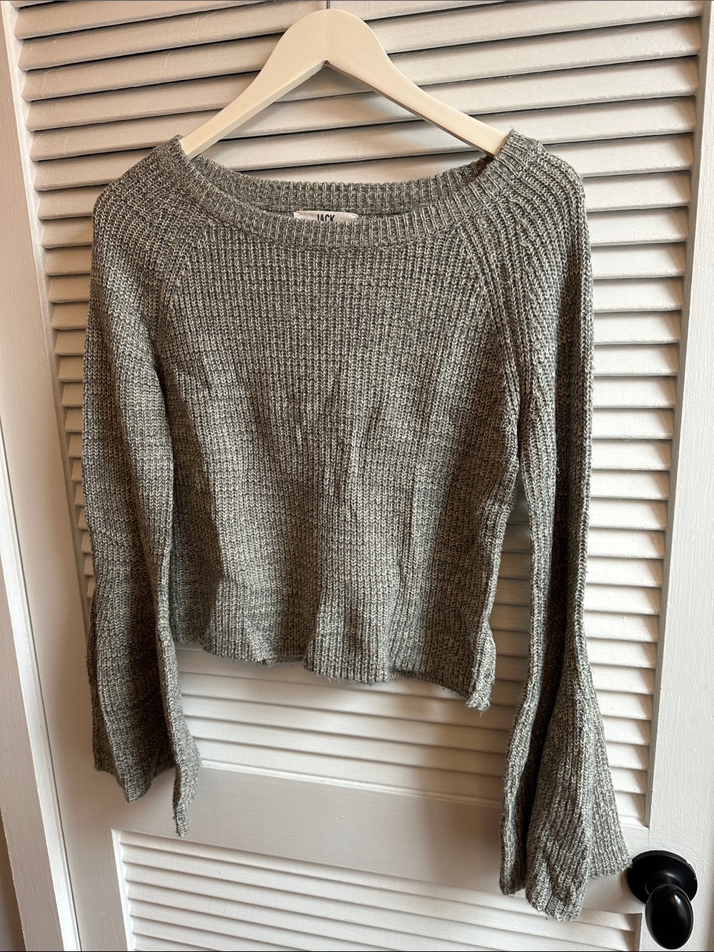 JACK/BB Dakota Flare Sleeve Ribbed Knit Sweater